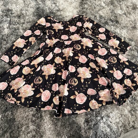 Sparkle in Pink Floral l/s Dress-7/8 - Picture 5 of 5